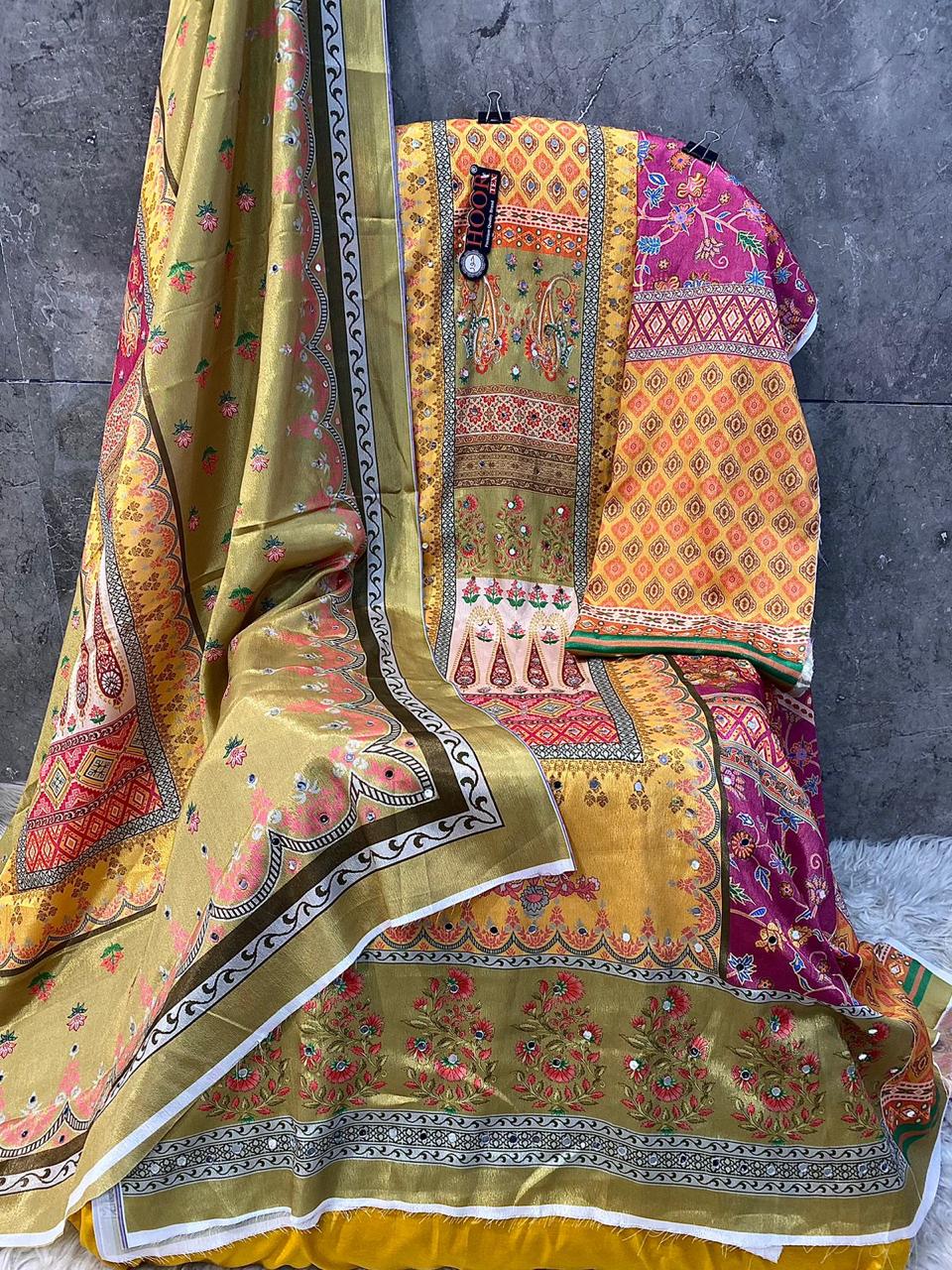 Hoor Tex H 347 Chinon Printed Wear Pakistani Salwar Suit Wholesale Price In Surat